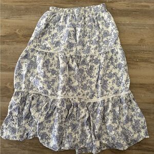 Cynthia rowley tiered floral skirt